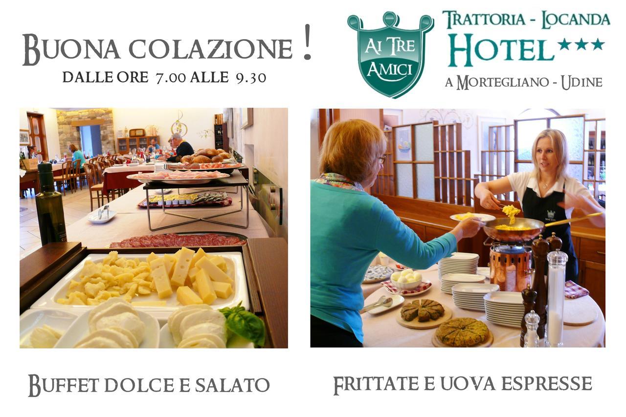 Trattoria Locanda Ai Tre Amici Mortegliano المظهر الخارجي الصورة